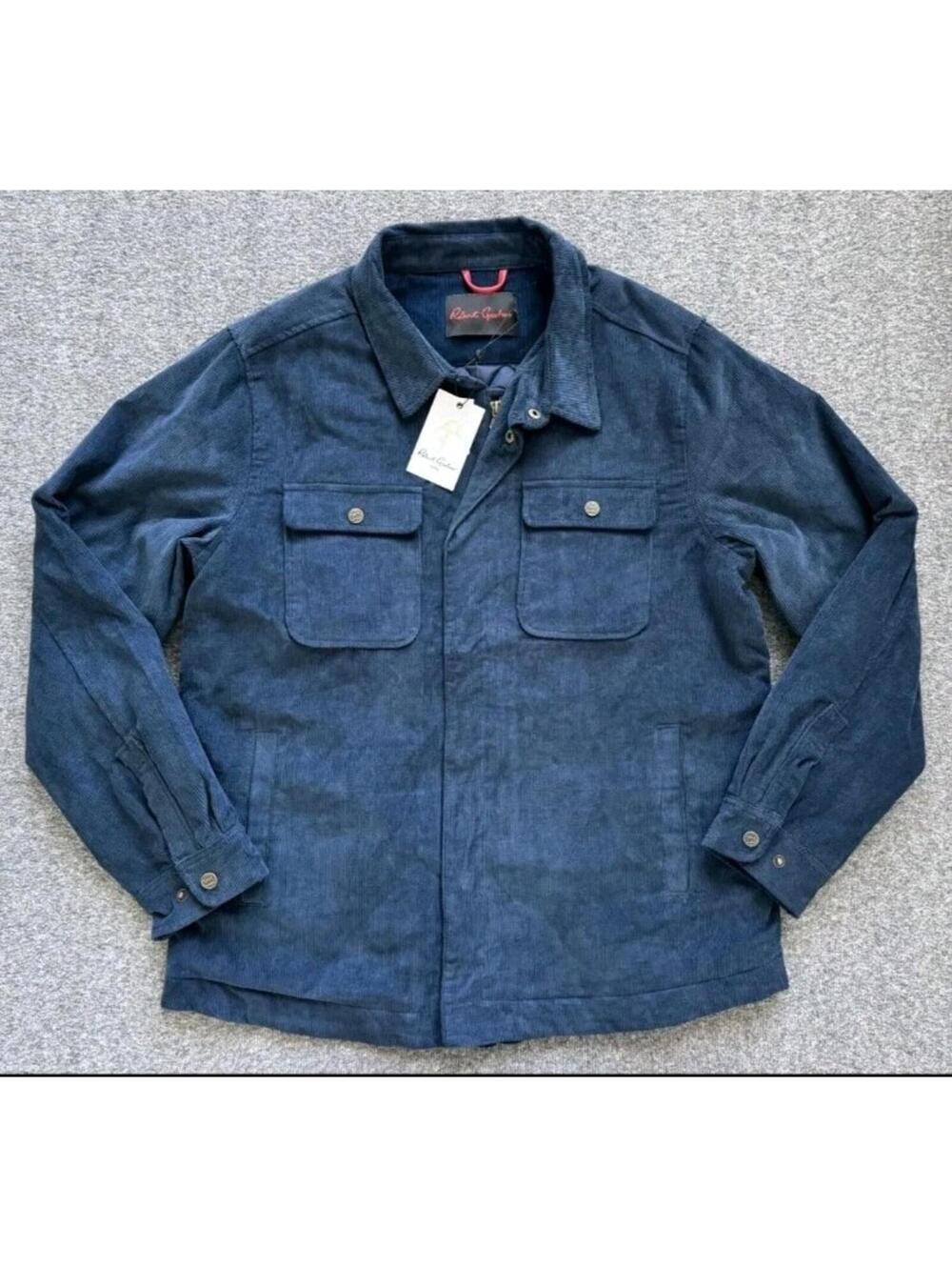 NWT Robert Graham $298 Navy Quilted Corduroy Coat Jacket Mens Small RGF21R12 New